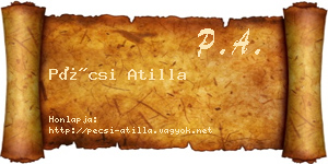 Pécsi Atilla névjegykártya